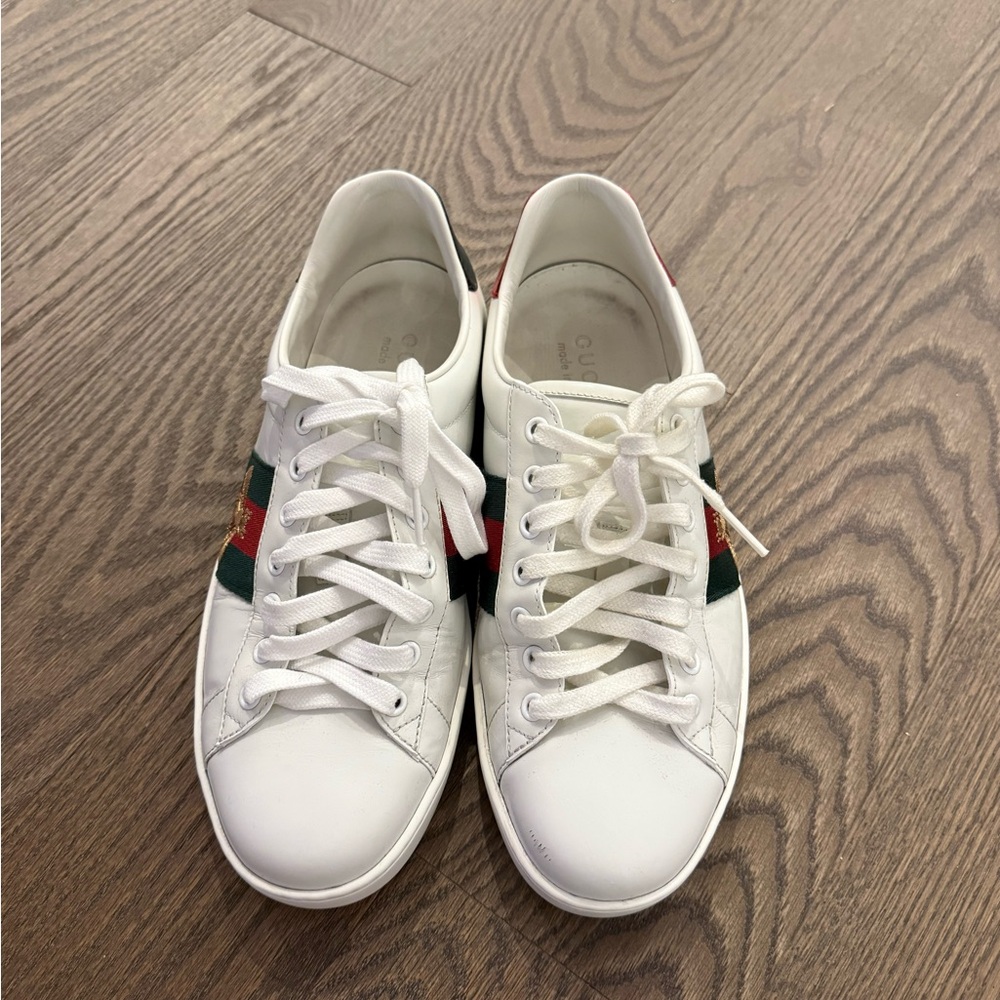 Gucci White and Green Men's Sneakers